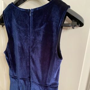 Royal blue velvet dress
